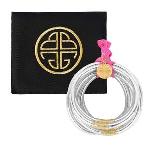 BuDhaGirl Silver All Weather Bangels, set of 6, size M